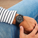 Emporio Armani Renato Quartz Black Dial Black Steel Strap Watch For Men - AR11079 Buy Now By Emporio Armani