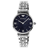 Emporio Armani Gianni T Bar Dark Blue Dial Silver Stainless Steel Watch For Women - AR11091 Buy Now By Emporio Armani