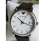 Emporio Armani Herren White Dial Brown Leather Strap Watch For Men - AR11103 Buy Now By Emporio Armani