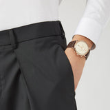 Emporio Armani Aviator Grey Dial Brown Leather Strap Watch For Men - AR11106 Buy Now By Emporio Armani