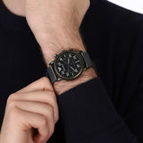Emporio Armani Luigi Quartz Chronograph Black Dial Green Mesh Bracelet Watch For Men - AR11115 Buy Now By Emporio Armani