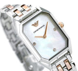 Emporio Armani Gianni T Bar Mother of Pearl Dial Two Tone Steel Strap Watch For Women - AR11146 Buy Now By Emporio Armani