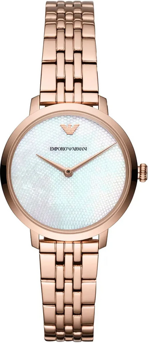 Emporio Armani Modern Mother of Pearl White Dial Rose Gold Steel Strap Watch for Women - AR11158 Authentic Buy Shop Now