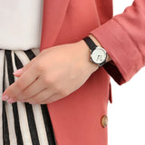 Emporio Armani Modern White Dial Black Leather Strap Watch For Women - AR11159 Buy Now By Emporio Armani