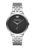 Emporio Armani Classic Quartz Black Dial Silver Steel Strap Watch For Men - AR11161 Buy Now By Emporio Armani