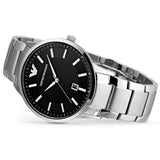 Emporio Armani Renato Quartz Black Dial Silver Steel Strap Watch For Men - AR11181 Buy Now By Emporio Armani