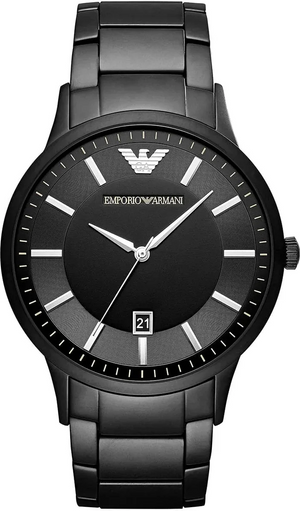 Emporio Armani Renato Black Dial Black Steel Strap Watch for Men - AR11184 Authentic Buy Shop Now