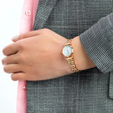 Emporio Armani Gianni T-Bar Mother of Pearl Dial Rose Gold Steel Strap Watch For Women - AR11203 Buy Now By Emporio Armani