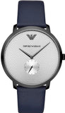 Emporio Armani Modern Slim Analog Silver Dial Blue Leather Strap Watch For Men - AR11214 Buy Now By Emporio Armani