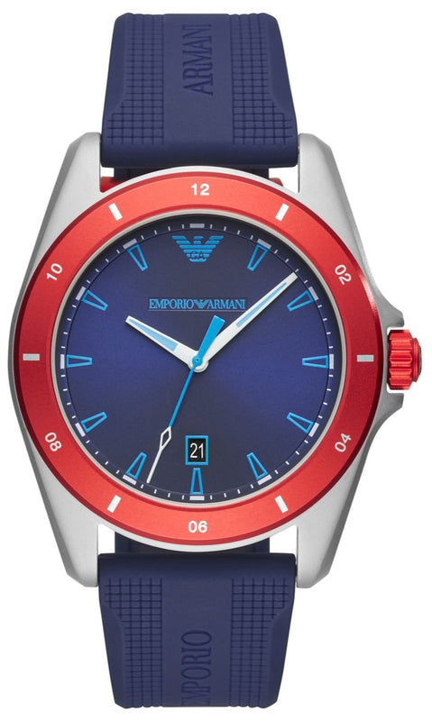 Emporio Armani Sigma Quartz Blue Dial Blue Silicone Strap Watch For Men - AR11217 Buy Now By Emporio Armani