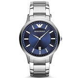 Emporio Armani Giovanni Quartz Blue Dial Silver Steel Strap Watch For Men - AR11227 Buy Now By Emporio Armani