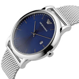 Emporio Armani Luigi Quartz Blue Dial Silver Mesh Bracelet Watch For Men - AR11230 Buy Now By Emporio Armani