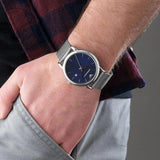 Emporio Armani Luigi Quartz Blue Dial Silver Mesh Bracelet Watch For Men - AR11230 Buy Now By Emporio Armani