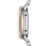 Emporio Armani Aviator Chronograph Beige Dial Silver Steel Strap Watch For Men - AR11239 Buy Now By Emporio Armani