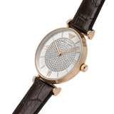Emporio Armani Gianni T-Bar Silver Dial Brown Leather Strap Watch For Women - AR11269 Buy Now By Emporio Armani