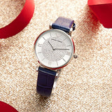 Emporio Armani Gianni T Bar Quartz Crystals Silver Dial Blue Leather Strap Watch For Women - AR11344 Buy Now By Emporio Armani