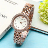 Emporio Armani Rosa Quartz Mother of Pearl White Dial Rose Gold Steel Strap Watch For Women - AR11355 Buy Now By Emporio Armani