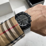 Emporio Armani Diver Chronograph Black Dial Black Steel Strap Watch For Men - AR11363 Buy Now By Emporio Armani