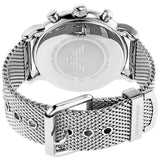 Emporio Armani Luigi Chronograph Quartz Black Dial Silver Mesh Bracelet Watch For Men - AR11429 Buy Now By Emporio Armani