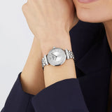 Emporio Armani Gianni T-Bar Quartz Silver Dial Silver Steel Strap Watch For Women - AR11445 Buy Now By Emporio Armani