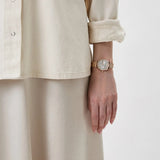 Emporio Armani Gianni T-Bar Crystals Silver Dial Rose Gold Steel Strap Watch For Women - AR11446 Buy Now By Emporio Armani