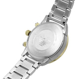 Emporio Armani Mario Chronograph Green Dial Silver Steel Strap Watch For Men - AR11454 Buy Now By Emporio Armani