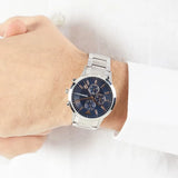 Emporio Armani Renato Chronograph Blue Dial Silver Steel Strap Watch For Men - AR11458 Buy Now By Emporio Armani