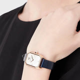 Emporio Armani Gianni T Bar Quartz Mother of Pearl Dial Blue Leather Strap Watch For Women - AR11466 Buy Now By Emporio Armani