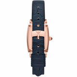 Emporio Armani Gianni T Bar Crystals Silver Dial Blue Leather Strap Watch For Women - AR11469 Buy Now By Emporio Armani