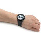 Emporio Armani Mario Chronograph White Dial Black Steel Strap Watch For Men - AR11471 Buy Now By Emporio Armani