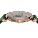Emporio Armani Pro Planet Analog Silver Dial Green Leather Strap Watch For Women - AR11517 Buy Now By Emporio Armani