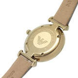 Emporio Armani Gianni T Bar Crystals Silver Dial Brown Leather Strap Watch For Women - AR11518 Buy Now By Emporio Armani