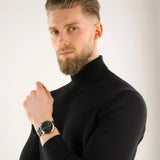 Emporio Armani Paolo Chronograph Black Dial Black Leather Strap Watch For Men - AR11530 Buy Now By Emporio Armani