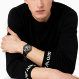 Emporio Armani Analog Chronograph Black Dial Black Steel Strap Watch For Men - AR11531 Buy Now By Emporio Armani