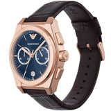 Emporio Armani Federico Chronograph Blue Dial Brown Leather Strap Watch For Men - AR11563 Buy Now By Emporio Armani