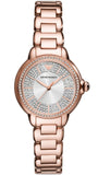 Emporio Armani Mia Three Hand Crystals Silver Dial Rose Gold Steel Strap Watch For Women - AR11633 Buy Now By Emporio Armani