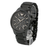 Emporio Armani Ceramica Chronograph Black Dial Black Steel Strap Watch For Men - AR1451 Buy Now By Emporio Armani