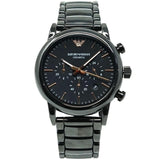 Emporio Armani Luigi Ceramic Chronograph Black Dial Black Strap Watch For Men - AR1509 Buy Now By Emporio Armani