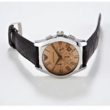 Emporio Armani Valente Chronograph Amber Dial Brown Leather Strap Watch For Men - AR1634 Buy Now By Emporio Armani