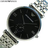 Emporio Armani Retro Black Dial Silver Steel Strap Watch For Men - AR1676 Buy Now By Emporio Armani