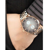 Emporio Armani Gianni Chronograph Grey Dial Two Tone Steel Strap Watch For Men - AR1721 Buy Now By Emporio Armani