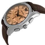 Emporio Armani Valente Chronograph Brown Dial Brown Leather Strap Watch For Men - AR1785 Buy Now By Emporio Armani