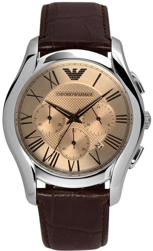 Emporio Armani Valente Chronograph Brown Dial Brown Leather Strap Watch For Men - AR1785 Buy Now By Emporio Armani