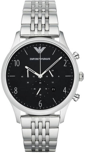 Emporio Armani Beta Chronograph Black Dial Steel Strap Watch For Men - AR1863 Buy Now By Emporio Armani