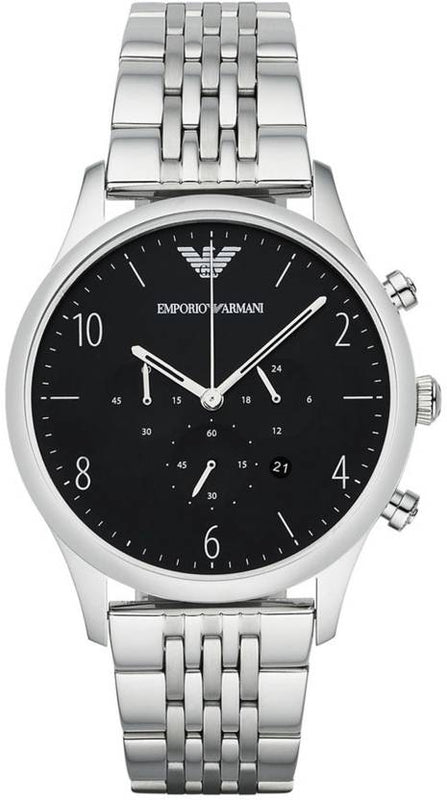 Emporio Armani Beta Chronograph Black Dial Steel Strap Watch For Men - AR1863 Buy Now By Emporio Armani
