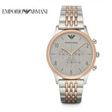 Emporio Armani Beta Chronograph Grey Dial Two Tone Steel Strap Watch For Men - AR1864 Buy Now By Emporio Armani