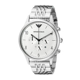 Emporio Armani Classic Chronograph Silver Dial Silver Steel Strap Watch For Men - AR1879 Buy Now By Emporio Armani