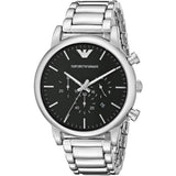 Emporio Armani Luigi Black Dial Silver Steel Strap Watch For Men - AR1894 Buy Now By Emporio Armani
