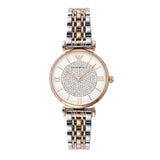 Emporio Armani Gianni T Bar White Dial Two Tone Steel Strap Watch For Women - AR1926 Buy Now By Emporio Armani