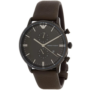Emporio Armani Retro Chronograph Brown Dial Brown Leather Strap Watch for Men - AR1932 Authentic Buy Shop Now